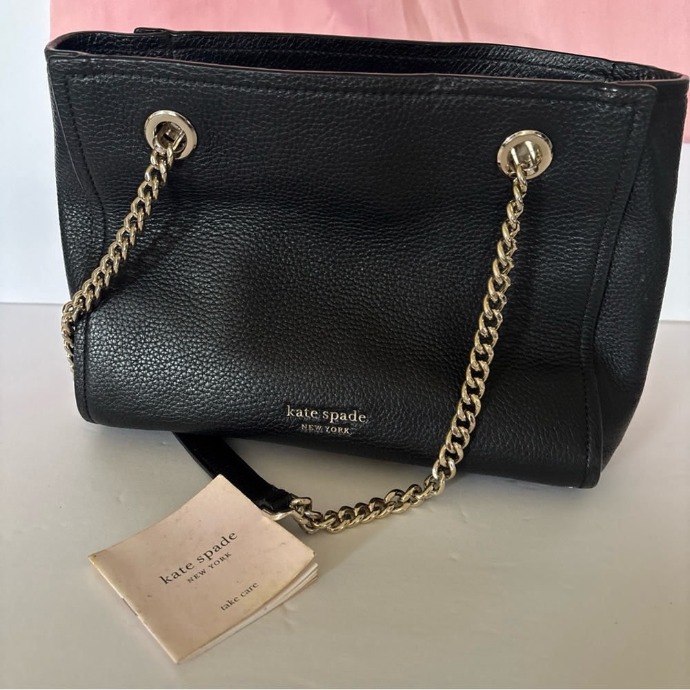 Kate Spade Black Chain Tote Bag